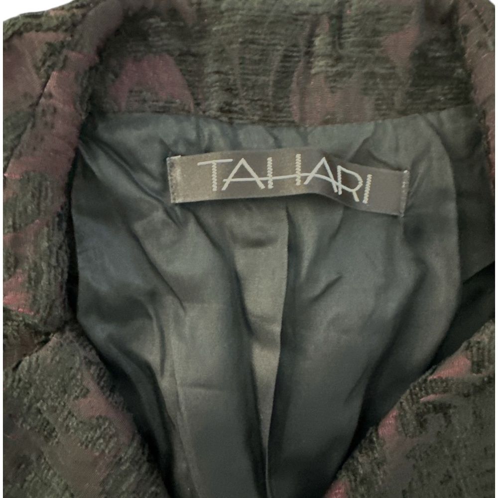 TAHARI Vintage With Tags Burgundy and Black Lined Blazer‎ Wm Sz 8 - Picture 7 of 9